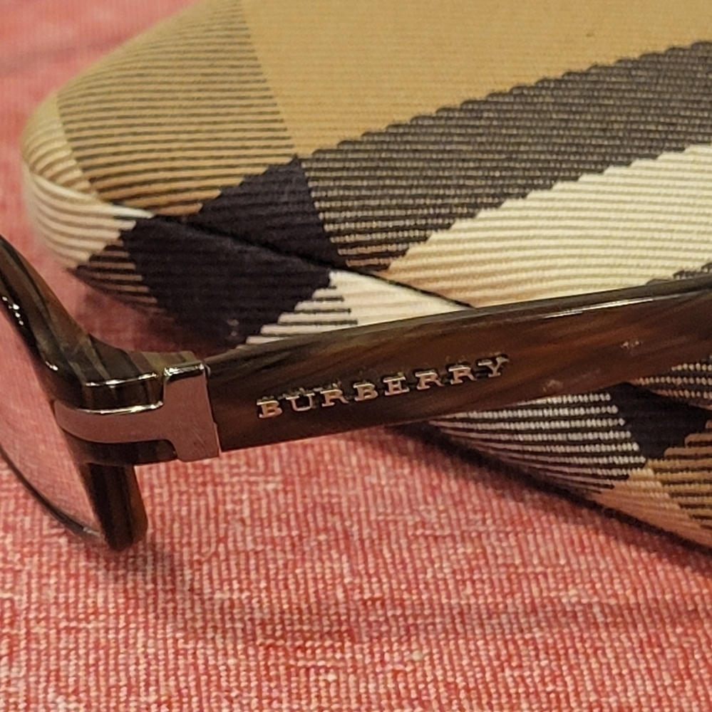 Burberry Eyeglasses with Clamshell Hardcase with Nove Check Plaid Made in Italy - Picture 5 of 10